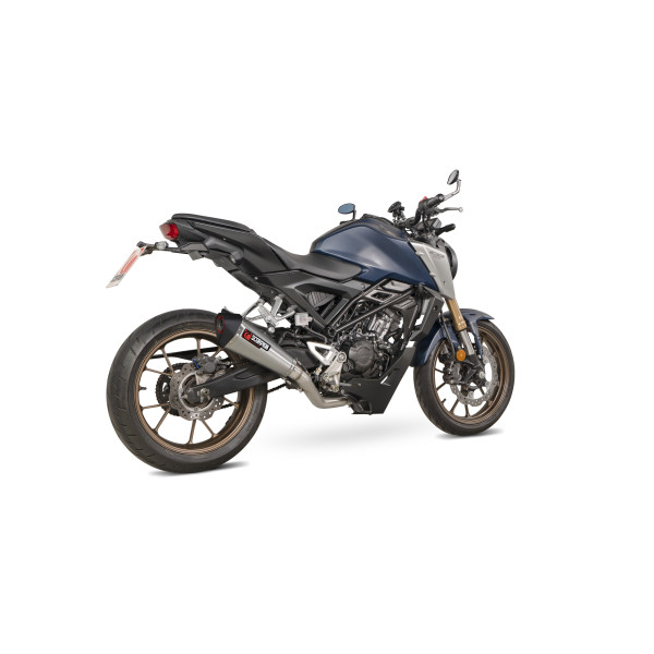 Scorpion Exhaust Honda CB 125 R 2021 - 2023 Serket Taper Full System Brushed Stainless Steel Sleeve